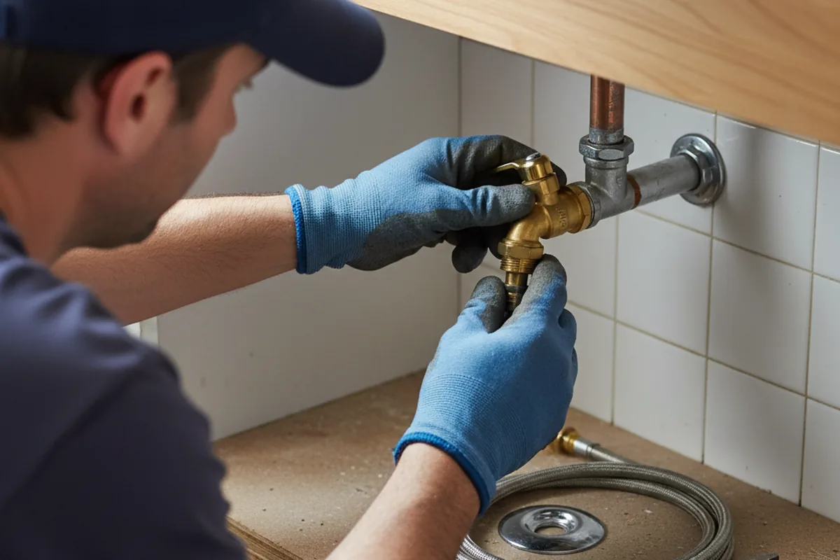 Shutoff valve and fitting work during Repiping in Whitewater